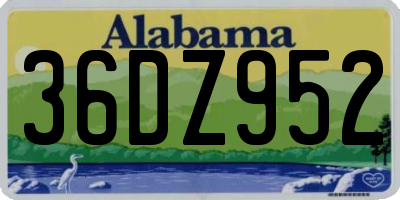 AL license plate 36DZ952