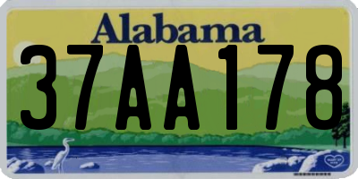 AL license plate 37AA178