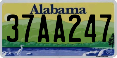 AL license plate 37AA247