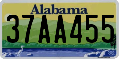 AL license plate 37AA455