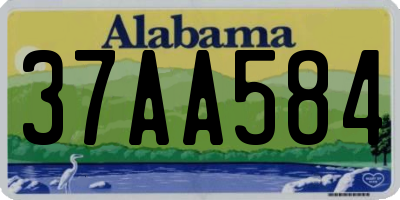 AL license plate 37AA584