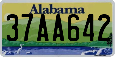 AL license plate 37AA642