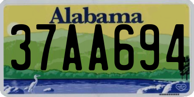 AL license plate 37AA694