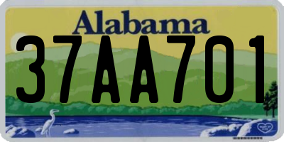 AL license plate 37AA701