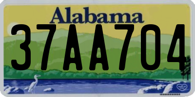 AL license plate 37AA704