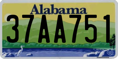 AL license plate 37AA751