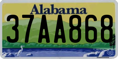 AL license plate 37AA868