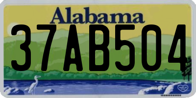 AL license plate 37AB504