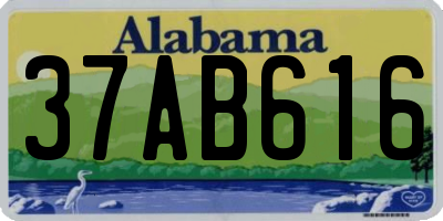 AL license plate 37AB616