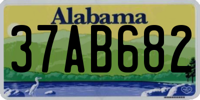AL license plate 37AB682