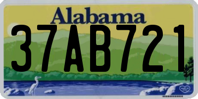 AL license plate 37AB721
