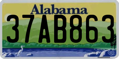 AL license plate 37AB863