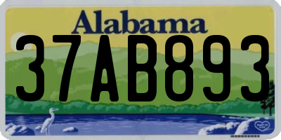 AL license plate 37AB893