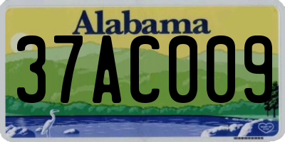 AL license plate 37AC009