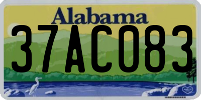 AL license plate 37AC083