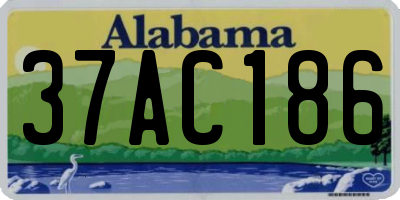 AL license plate 37AC186
