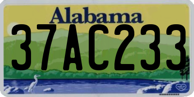 AL license plate 37AC233