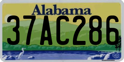 AL license plate 37AC286