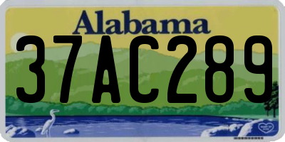 AL license plate 37AC289