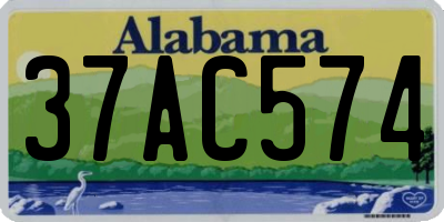 AL license plate 37AC574