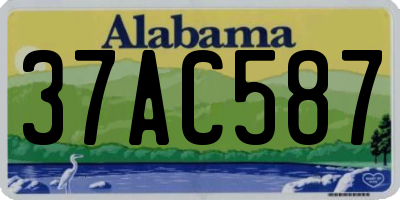 AL license plate 37AC587