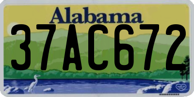 AL license plate 37AC672