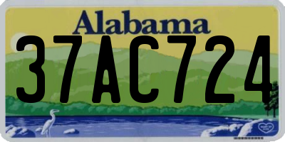 AL license plate 37AC724