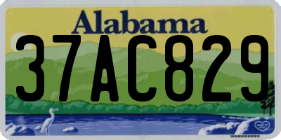 AL license plate 37AC829
