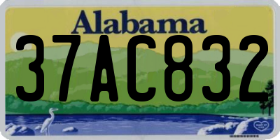 AL license plate 37AC832