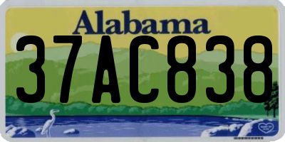 AL license plate 37AC838