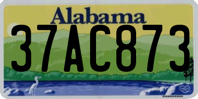 AL license plate 37AC873