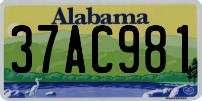 AL license plate 37AC981