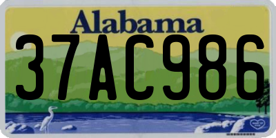 AL license plate 37AC986
