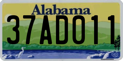 AL license plate 37AD011