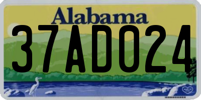 AL license plate 37AD024