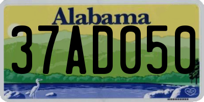 AL license plate 37AD050