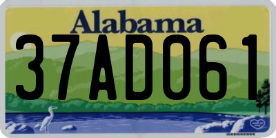 AL license plate 37AD061