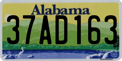 AL license plate 37AD163