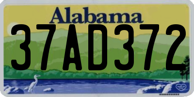 AL license plate 37AD372