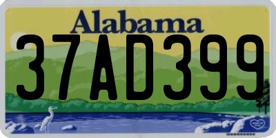 AL license plate 37AD399