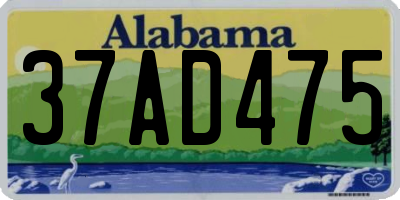 AL license plate 37AD475