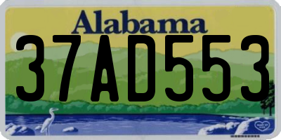 AL license plate 37AD553