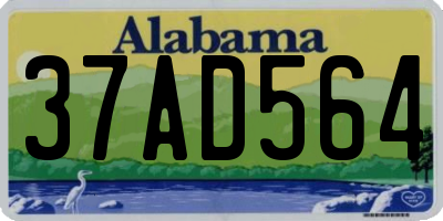 AL license plate 37AD564