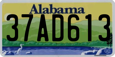 AL license plate 37AD613