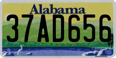 AL license plate 37AD656