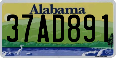 AL license plate 37AD891