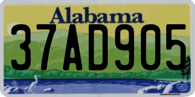 AL license plate 37AD905