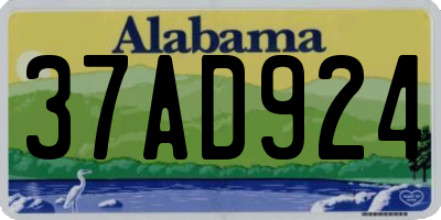 AL license plate 37AD924