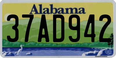 AL license plate 37AD942