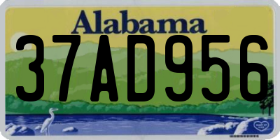 AL license plate 37AD956